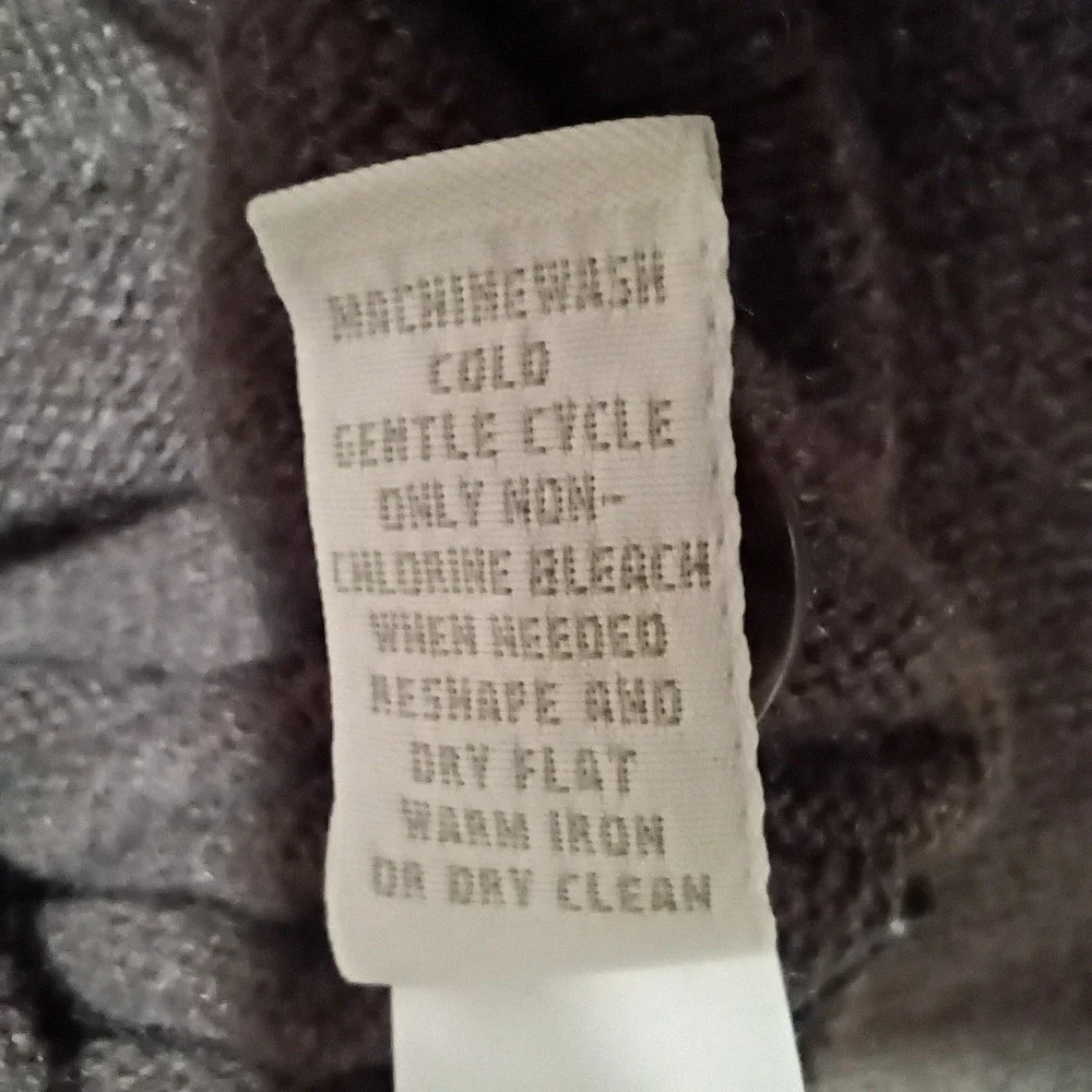 Banana Republic Sweater Mens Large Mock Neck Brown Cotton Cashmere Angora